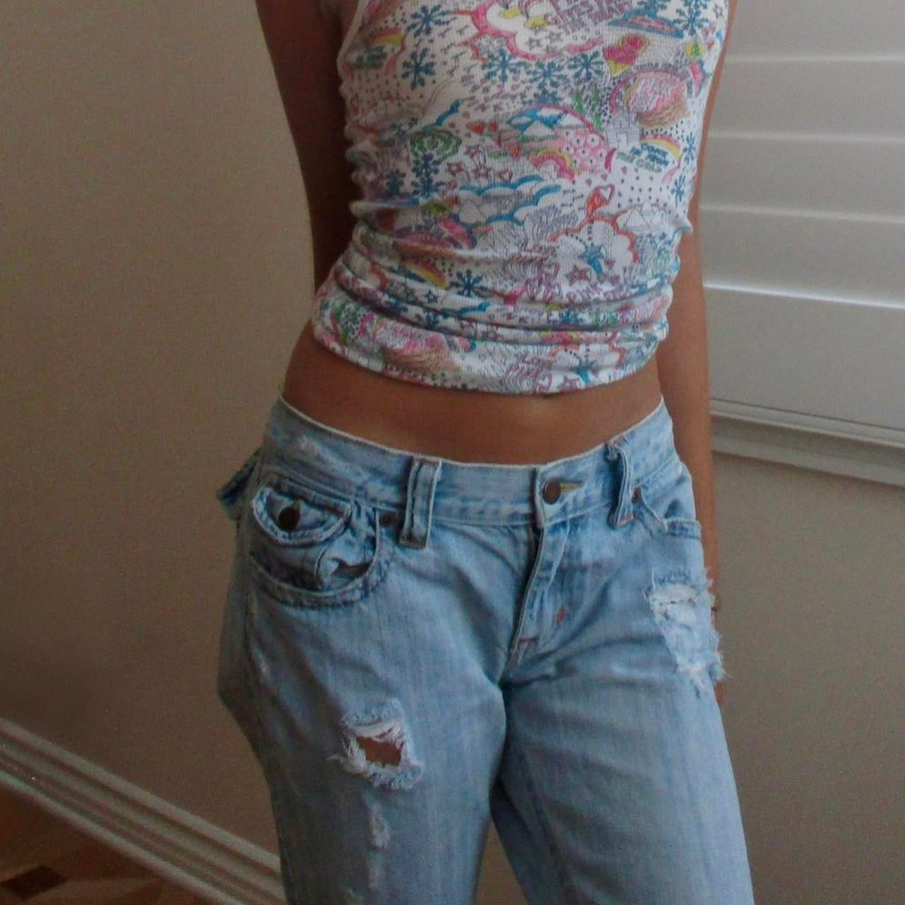 Vintage Abercrombie and Fitch 2000’s bootcut blue jeans