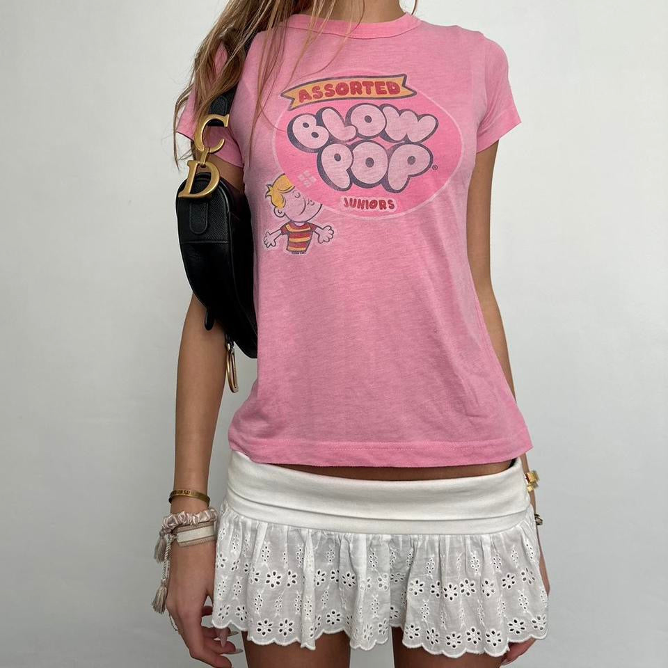 Vintage 90’s pink graphic baby tee