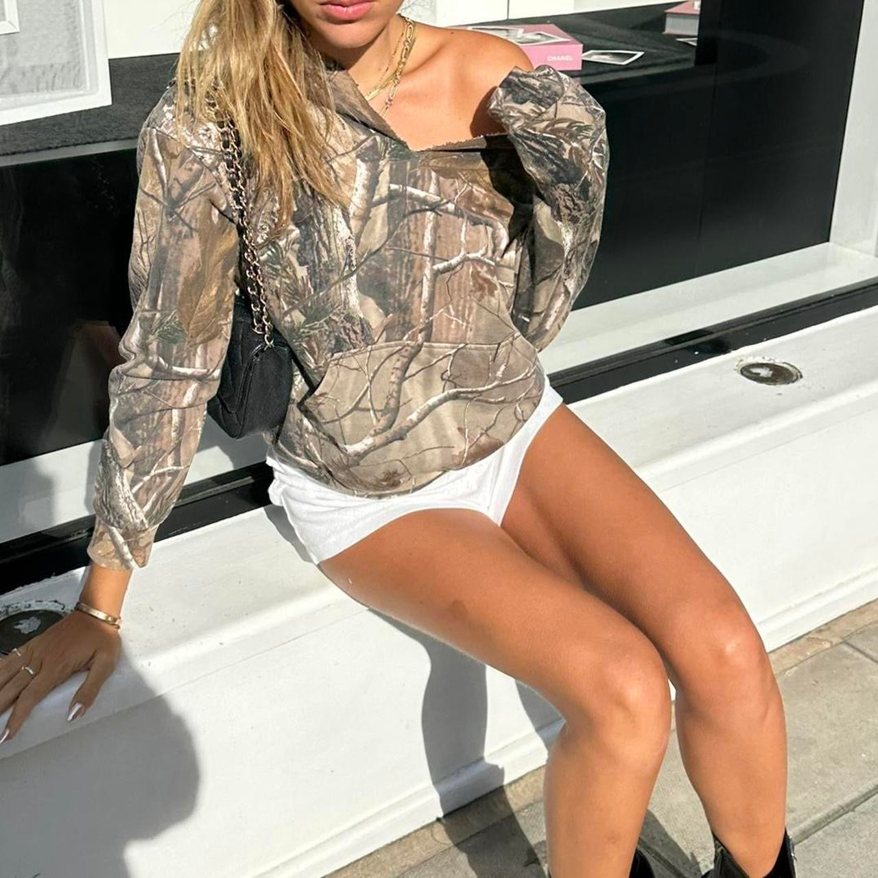 Vintage 2000’s camouflage hoodie