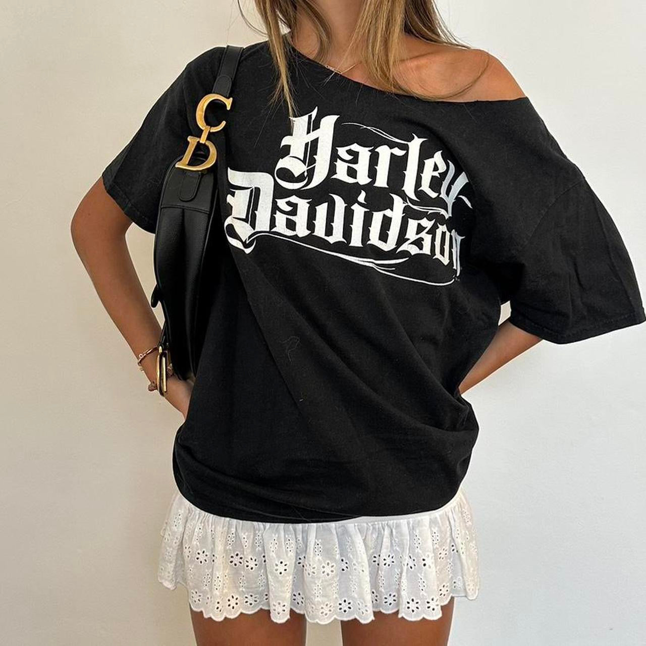 Vintage Harley Davidson black top š¤