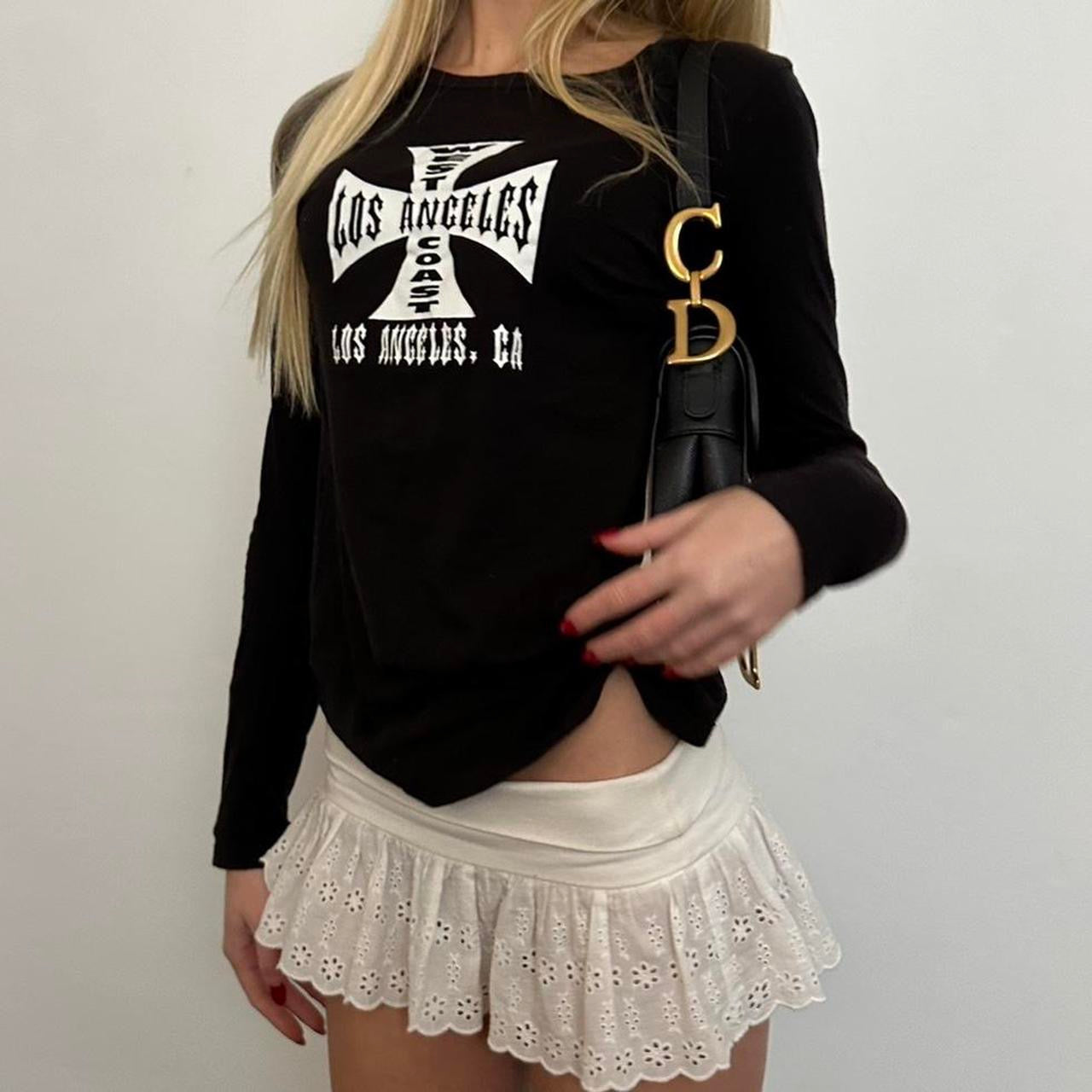 Vintage West Coast Los Angeles black long sleeve top
