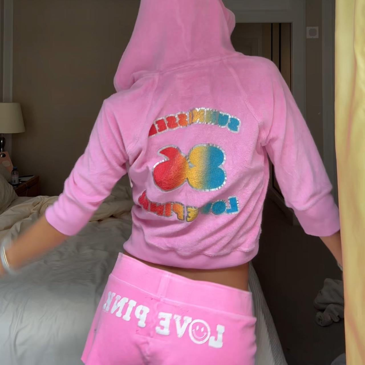 Vintage 2000’s Victoria’s Secret pink ‘Sunkissed’ hoodie top