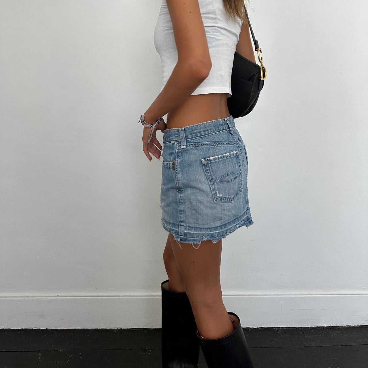 Vintage early 2000s Abercrombie and Fitch denim mini skirt