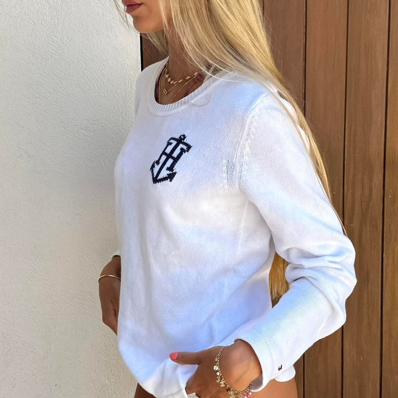 Vintage 90’s knitted Tommy Hilfiger white sweater