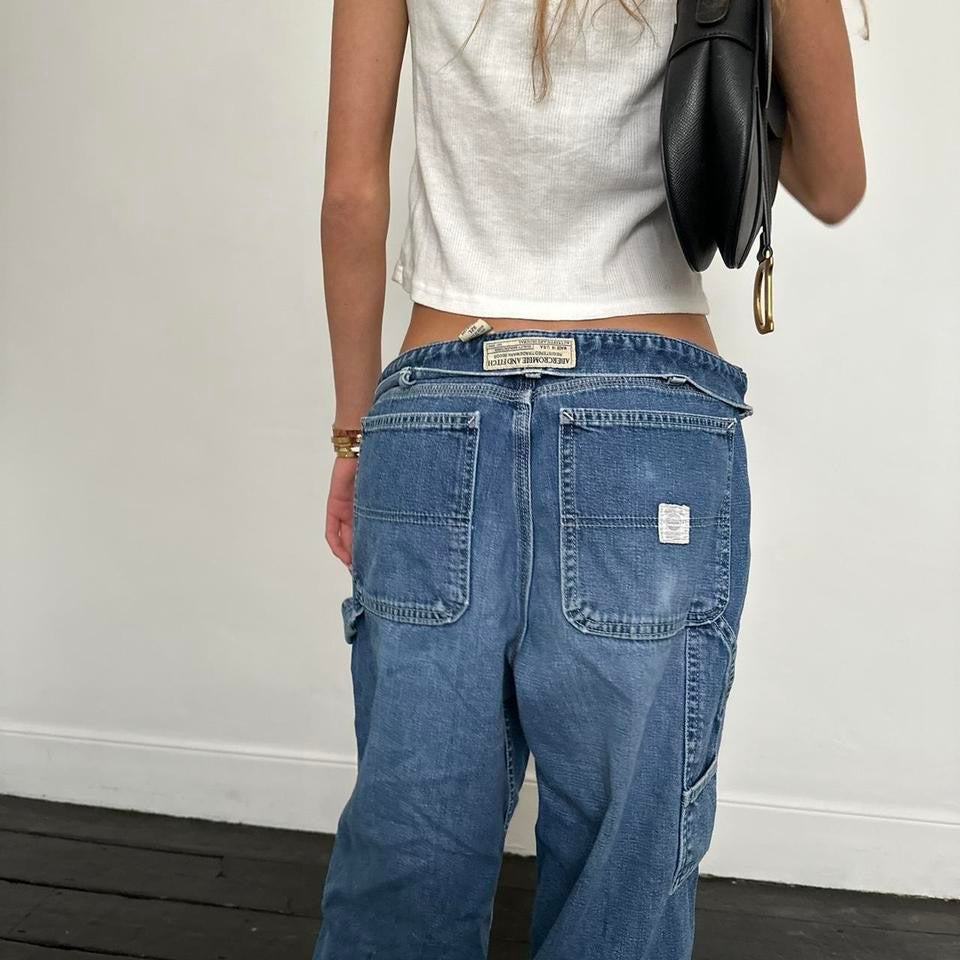 Vintage Abercrombie and Fitch blue carpenter jeans