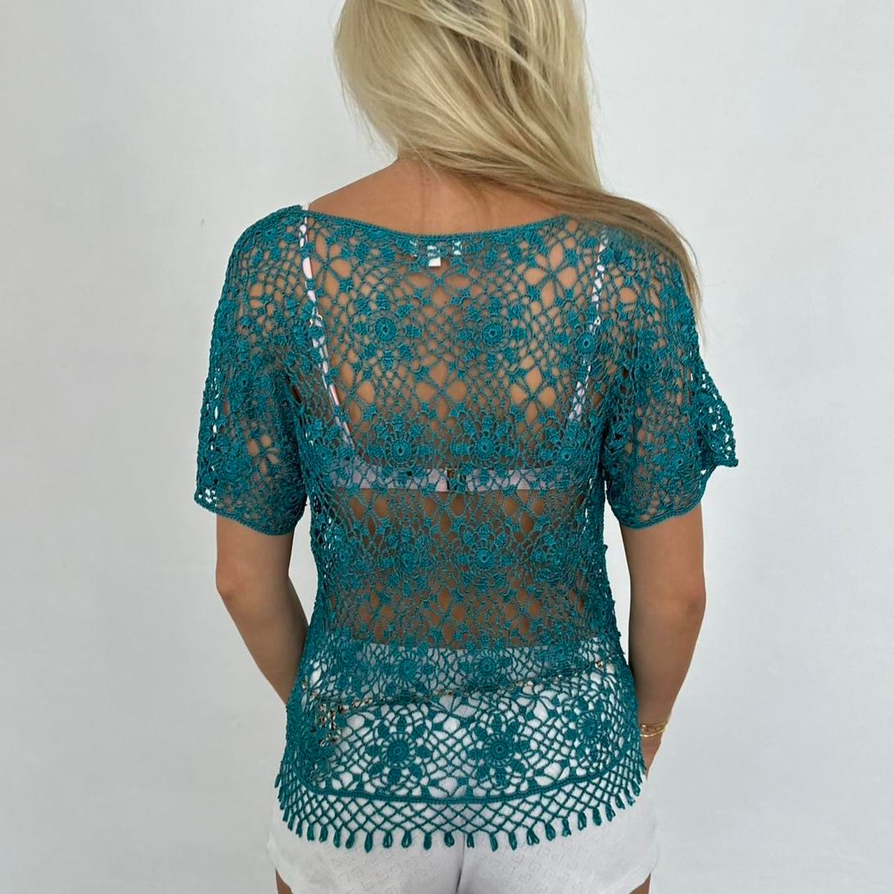 Vintage crochet layering top