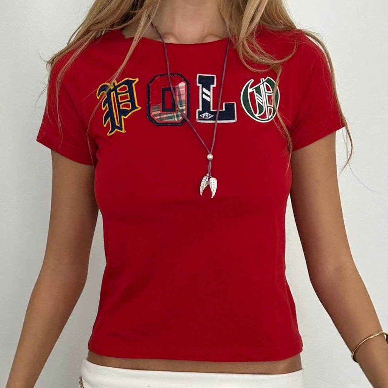 Vintage Ralph Lauren red baby tee