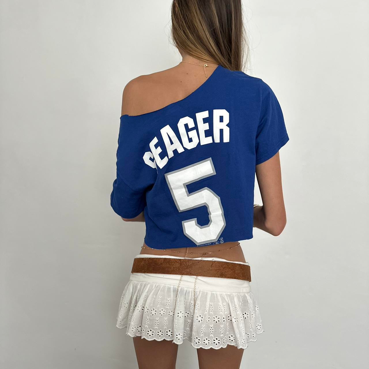Vintage Los Angeles 5 blue cropped top š©µ