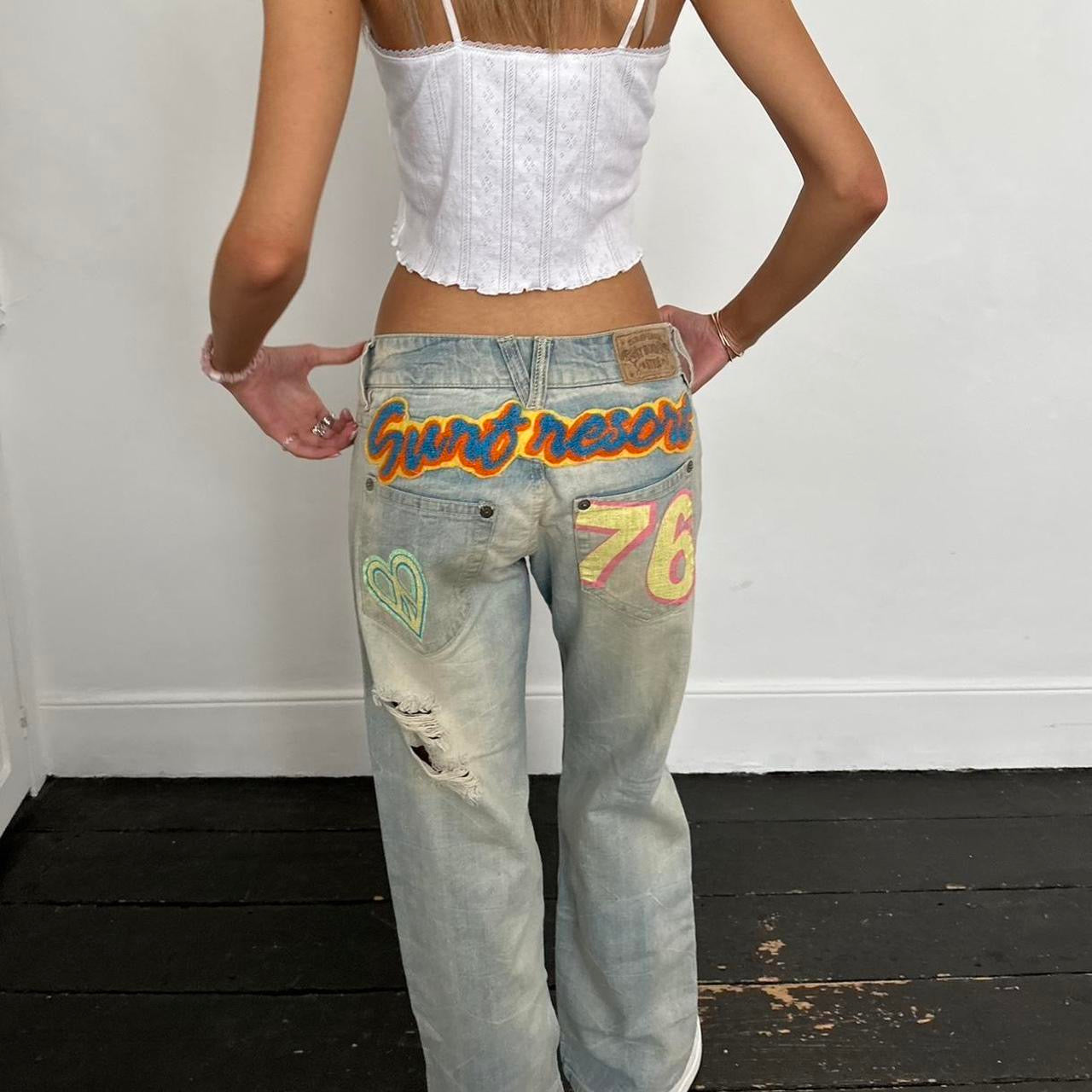 Vintage rare 90s blue love surf resort jeans 🏄🏻♀️