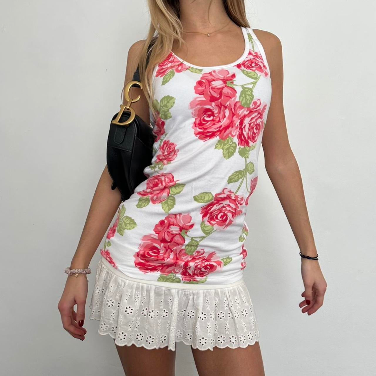 Vintage Abercrombie and Fitch pink floral cami top š