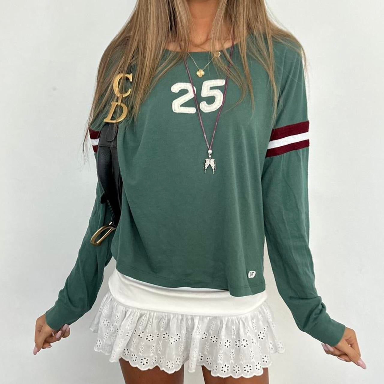 Vintage Abercrombie and Fitch green long sleeve top