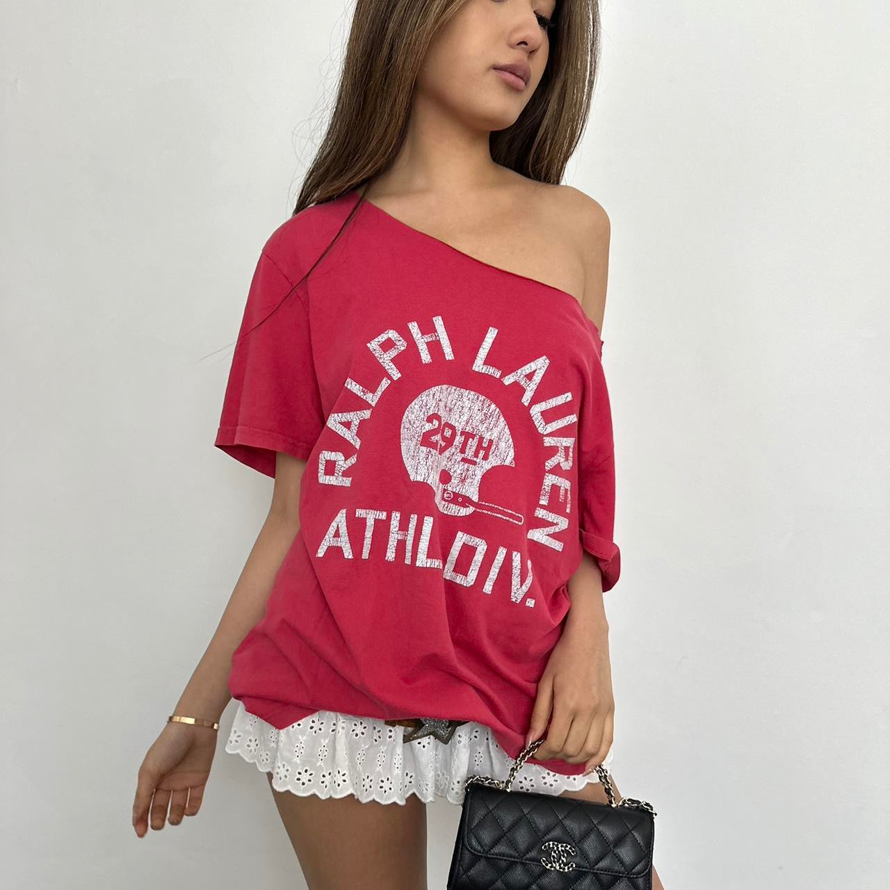 Vintage 90’s varsity Ralph Lauren red top ❣️❣️