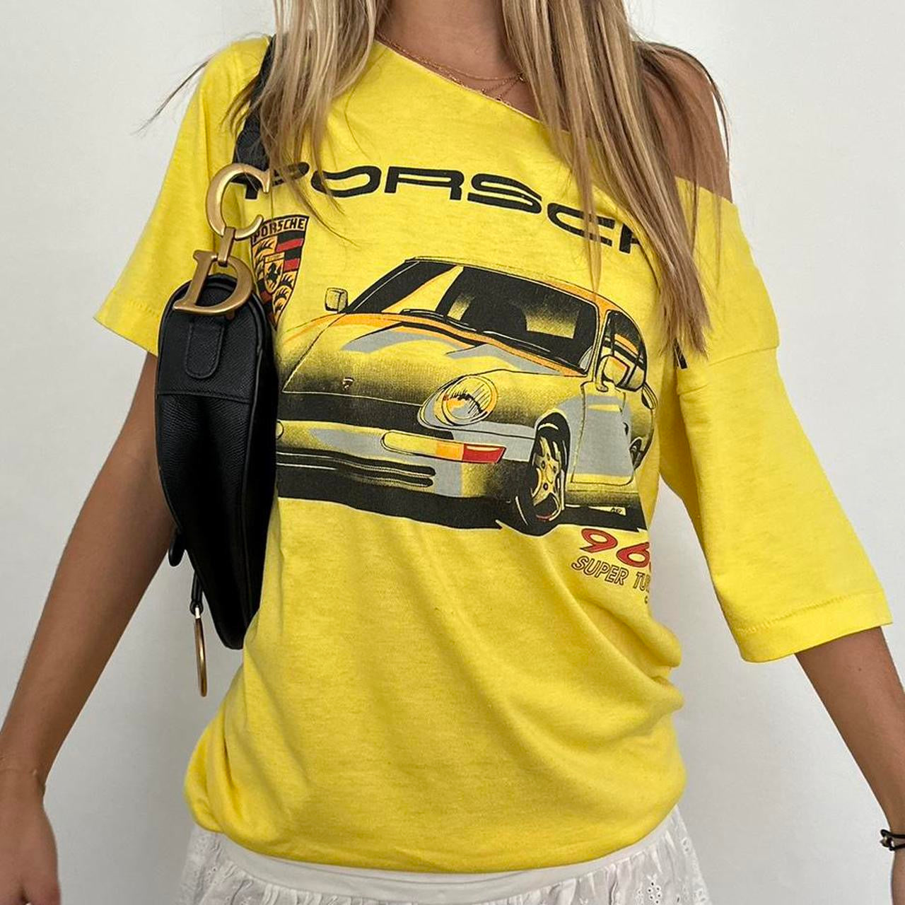Vintage 90’s Porsche off the shoulder T-shirt