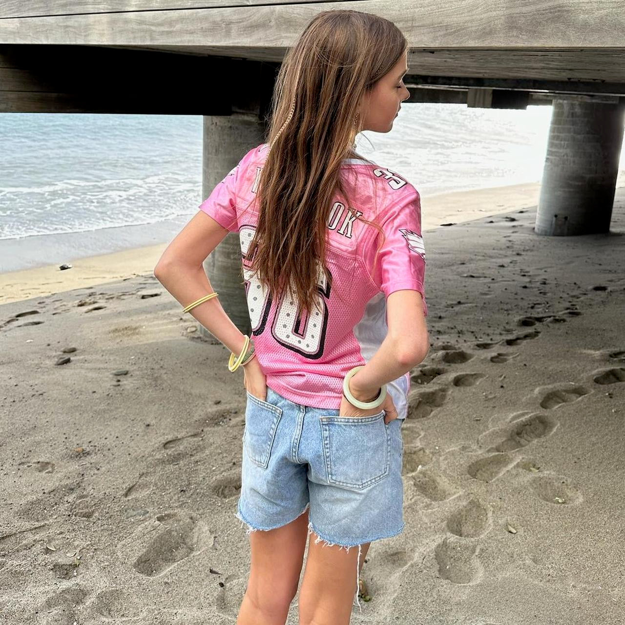 Vintage 90’s pink jersey NFL top