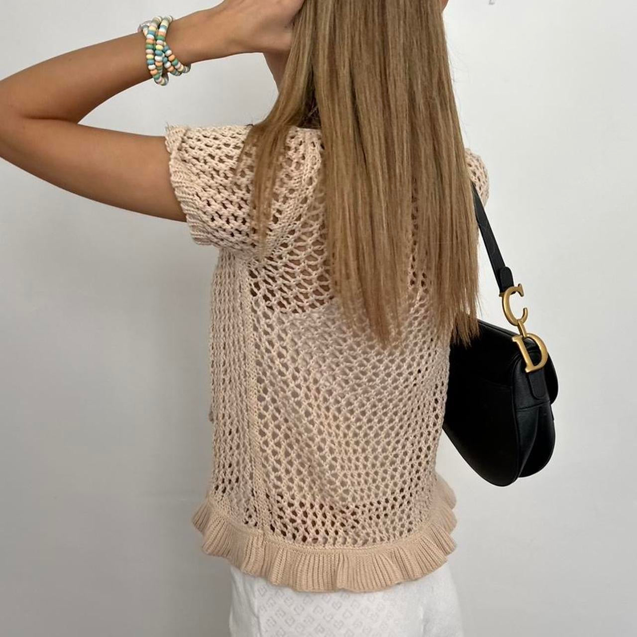 Vintage crochet cardigan top