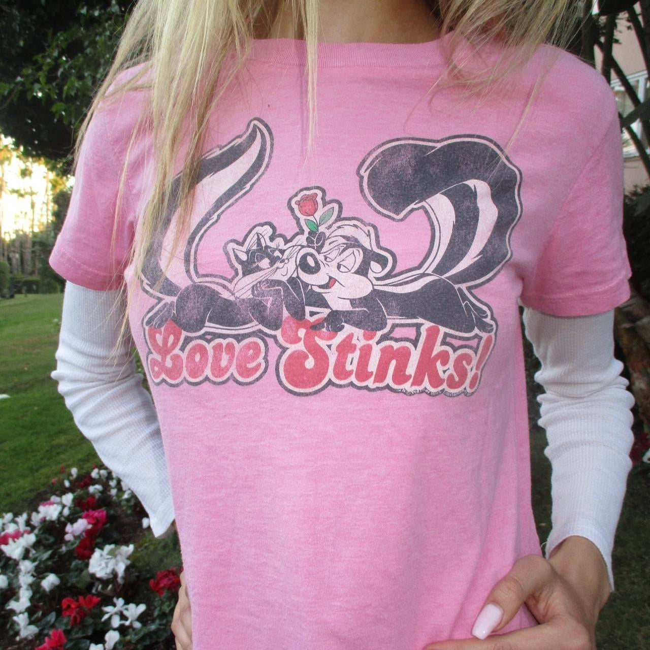 Vintage love stinks pink long sleeve top