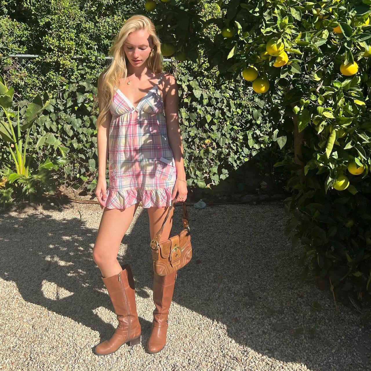 Vintage 2000’s patchwork babydoll dress 🪽