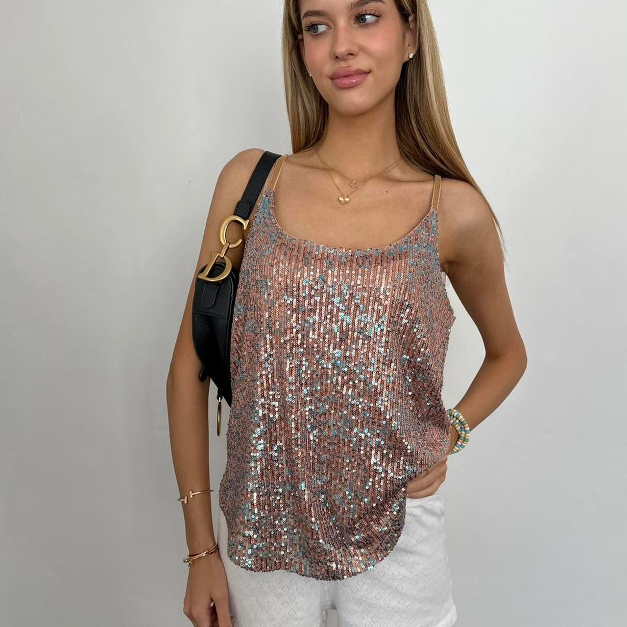 Vintage sequin cami top