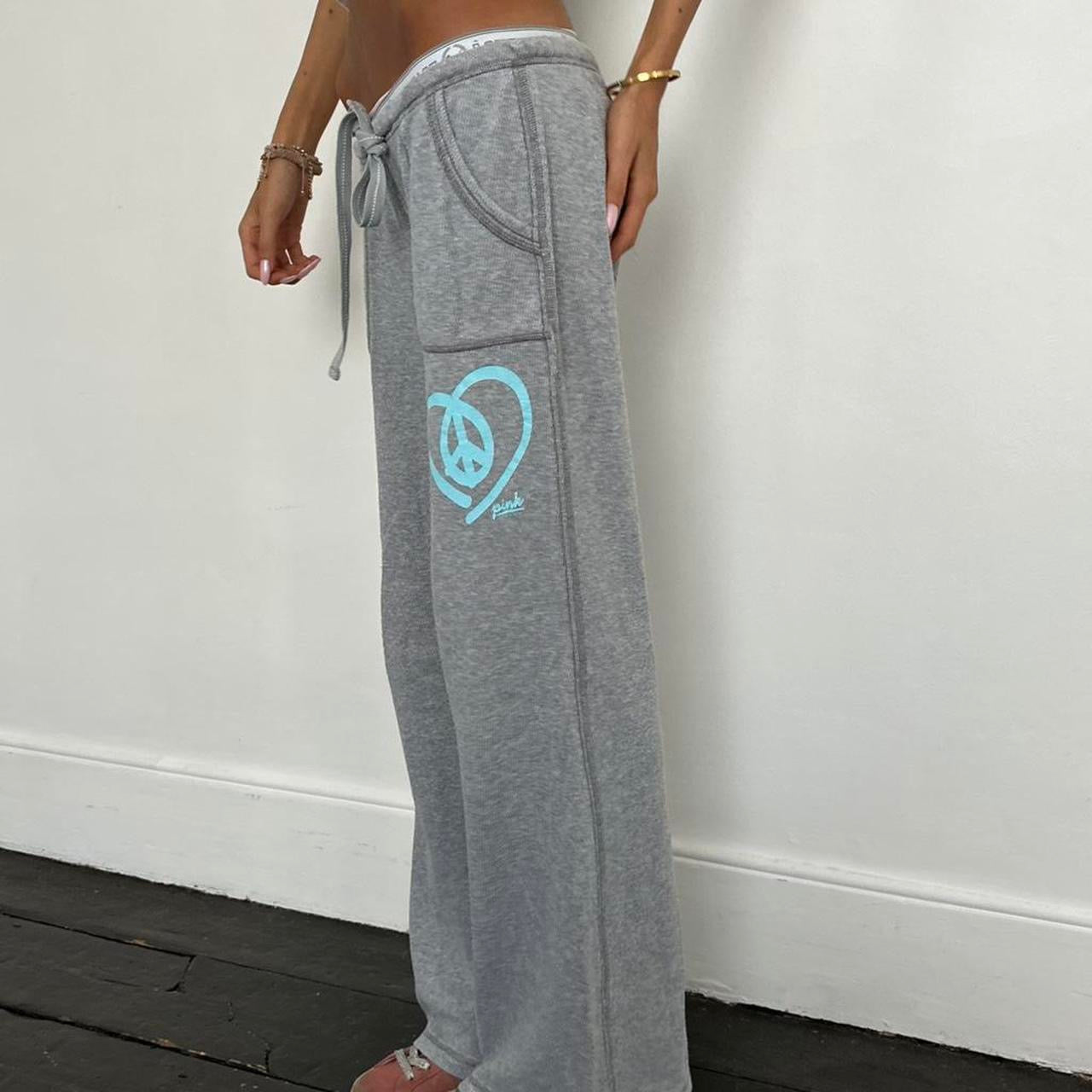 Vintage 2000’s Victorias Secret grey waffle sweatpants