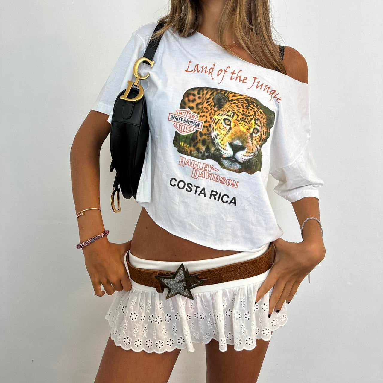 Vintage Harley Davidson leopard Costa Rica tee š š