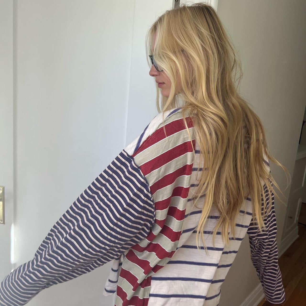 Vintage Free People patchwork relaxed fit top