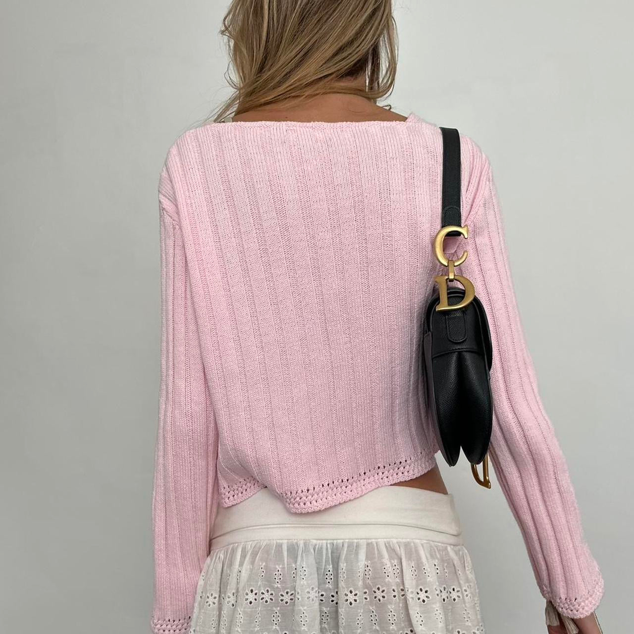 Vintage 90ās pink button cardigan top š