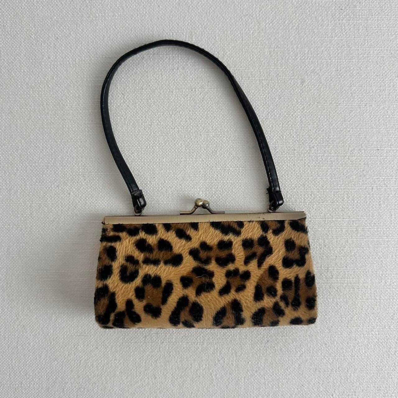 Vintage leopard print 90βs super micro mini purse π