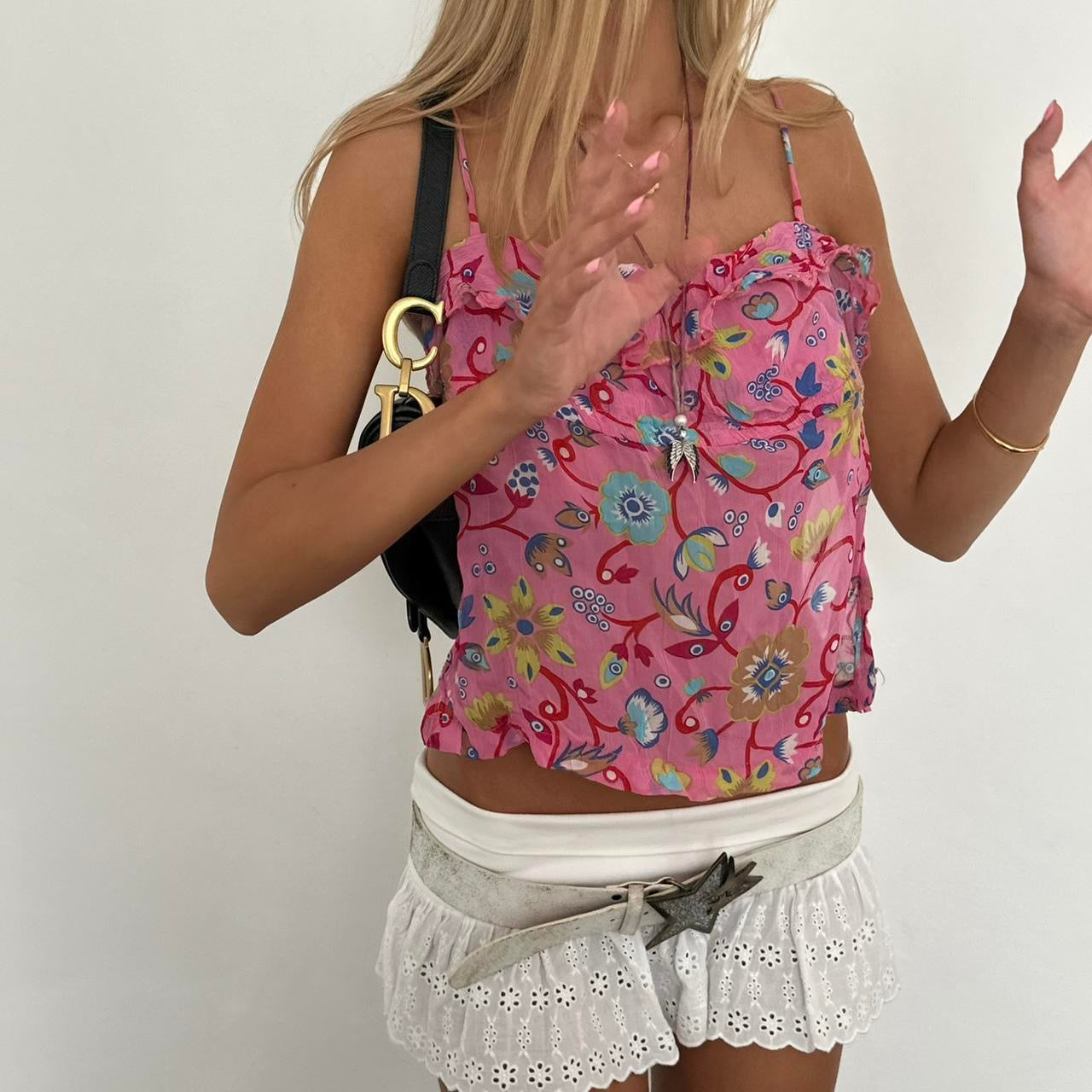 Vintage 90’s pink floral top
