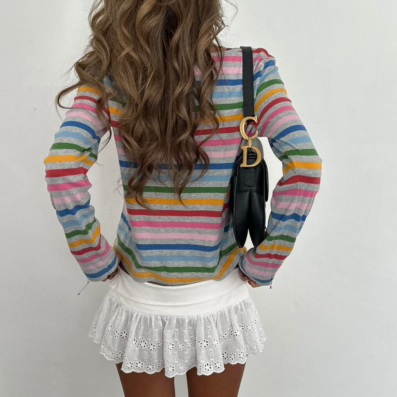 Vintage soft stripe long sleeve top
