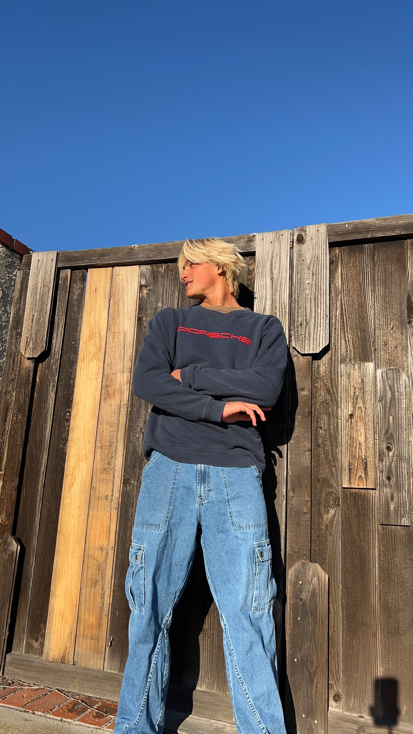 Vintage 90’s Porsche navy logo sweatshirt
