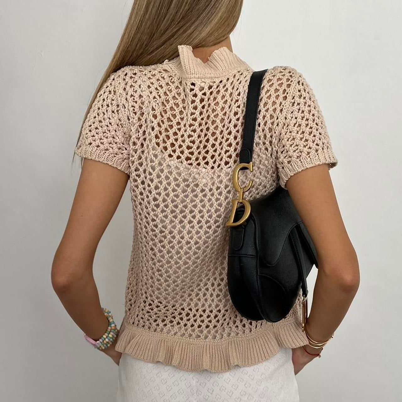 Vintage crochet cardigan top