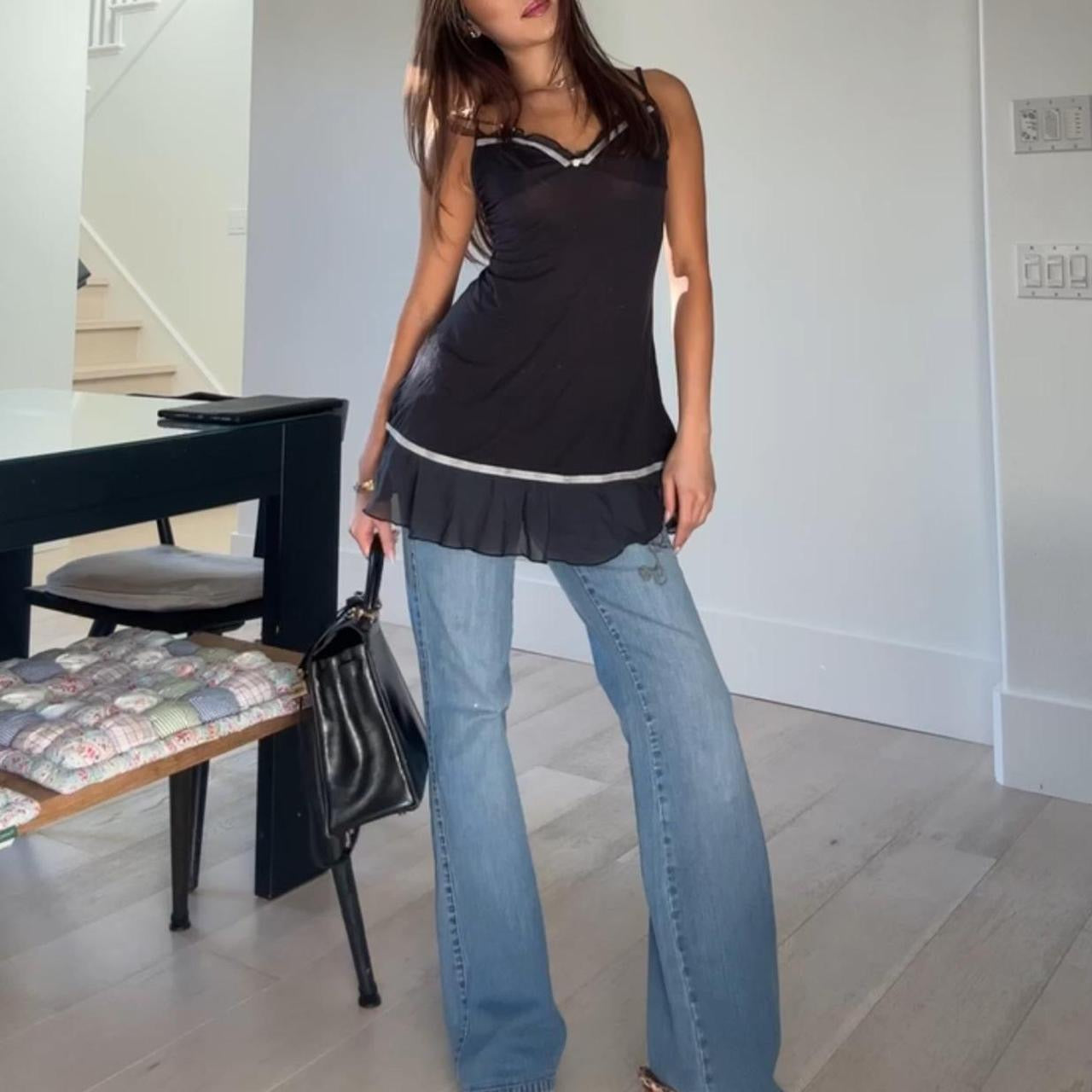 Vintage 90’s Victoria’s Secret black babydoll dress