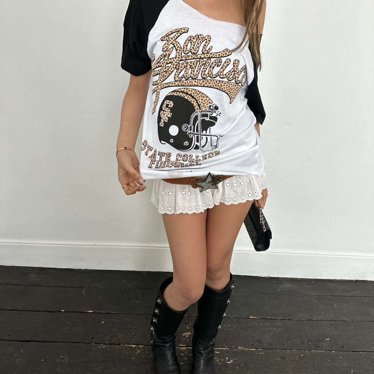 Vintage 90ās varsity leopard tee š
