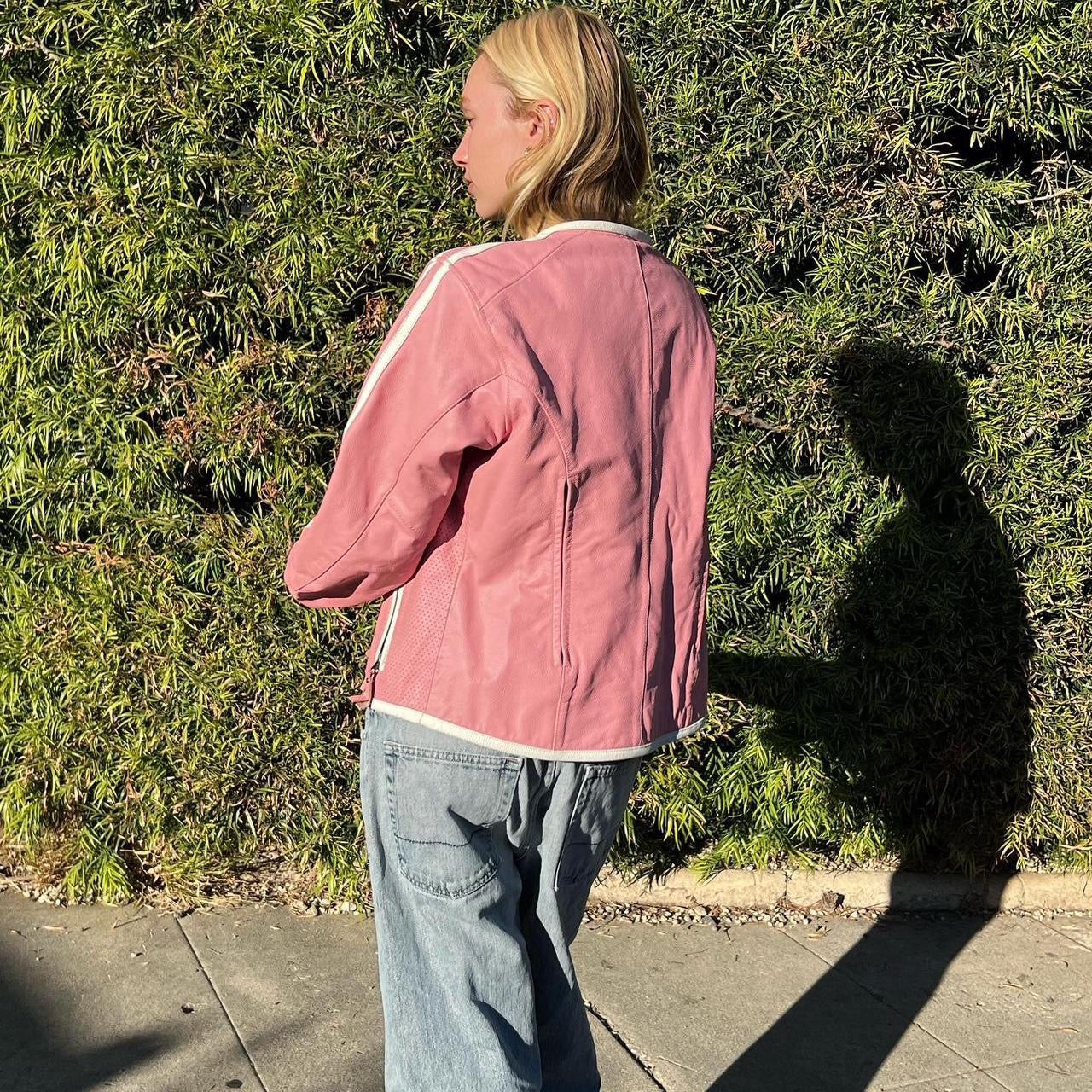 Vintage pink leather jacket π