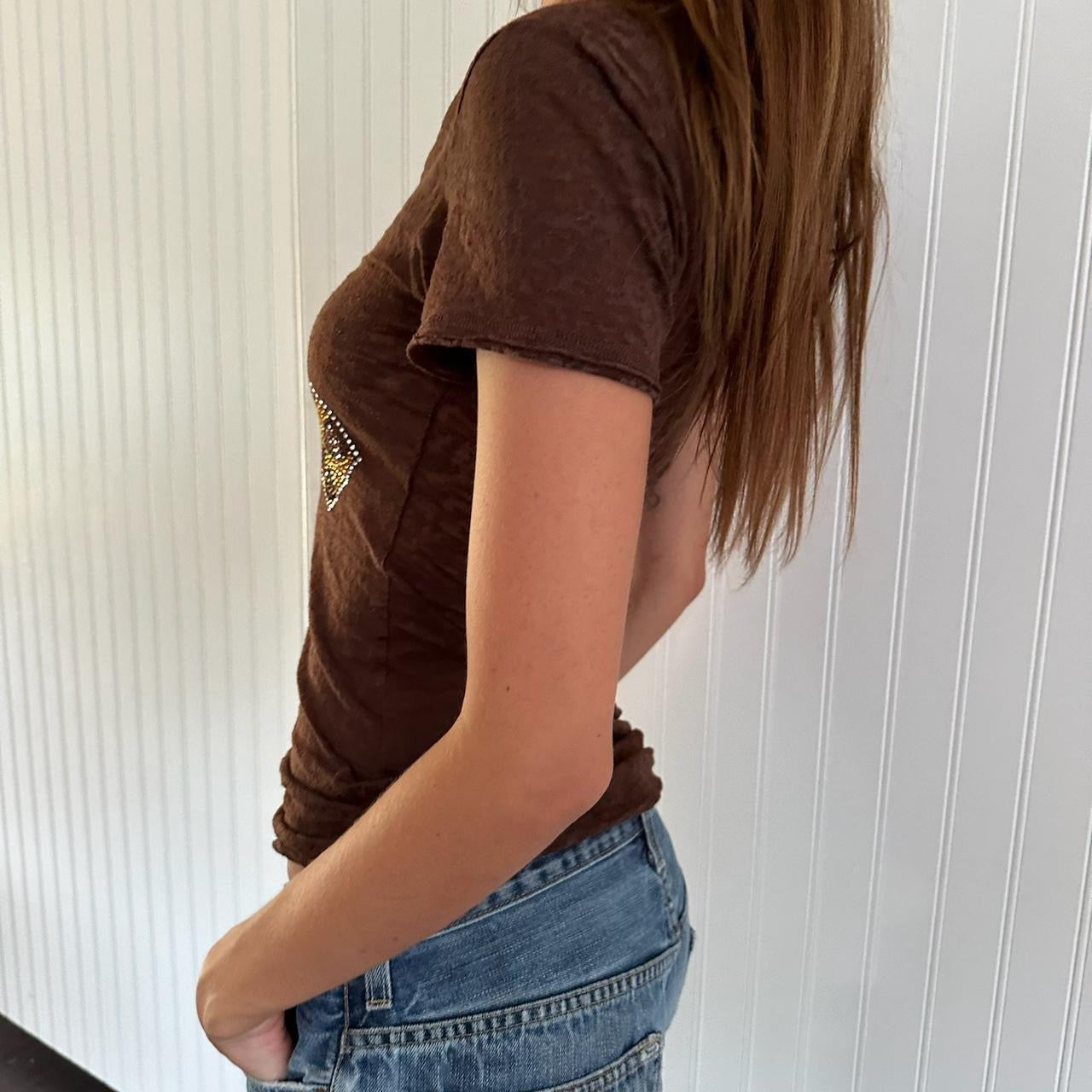 Vintage cross brown T-shirt ⭐️