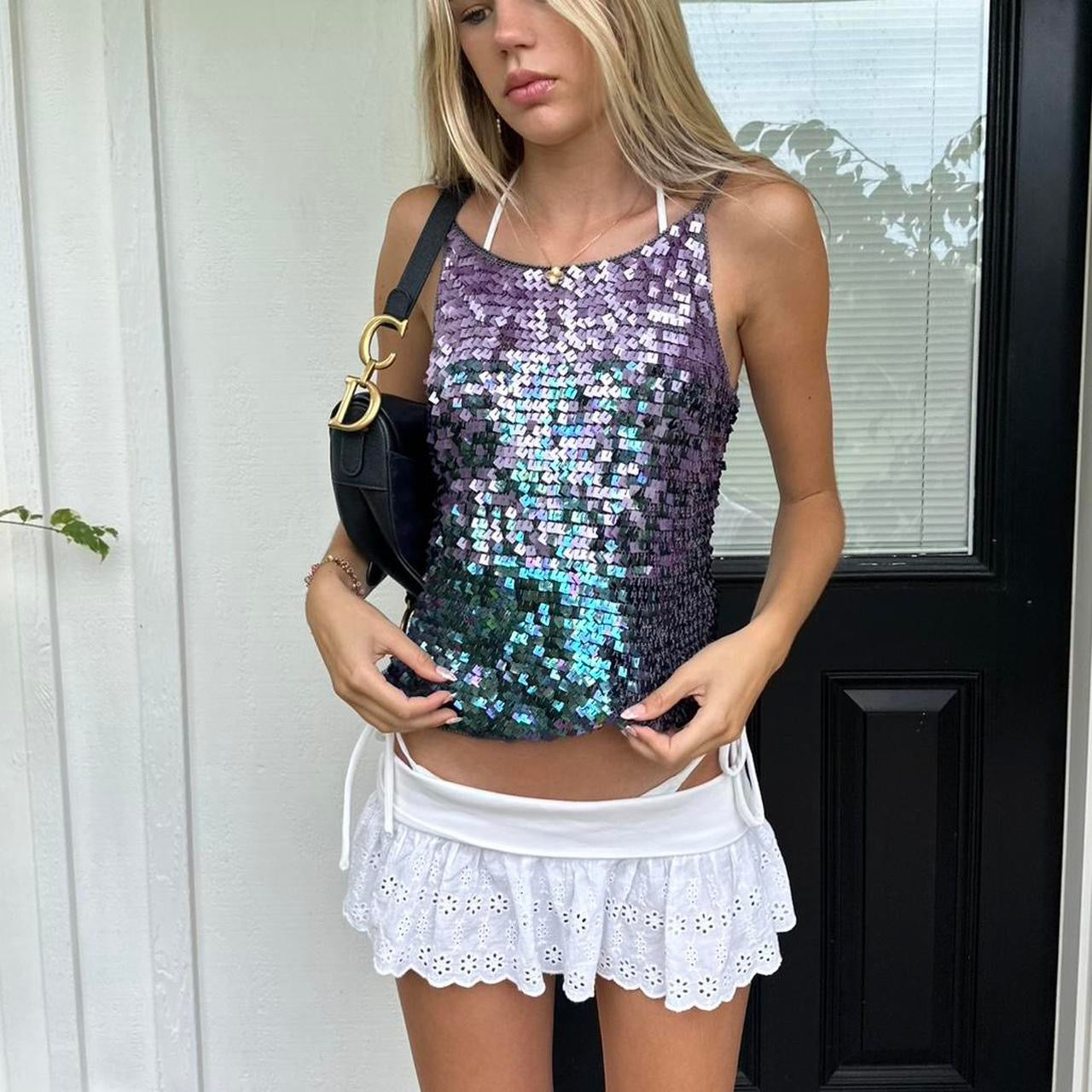 Vintage 2000’s sequin cami top