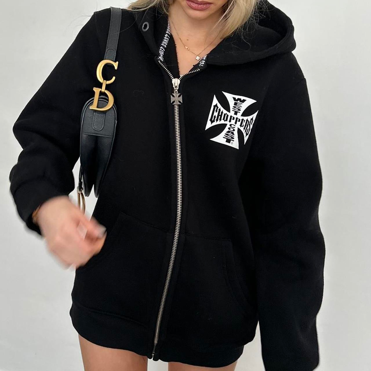 Vintage West Coast black zip up hoodie