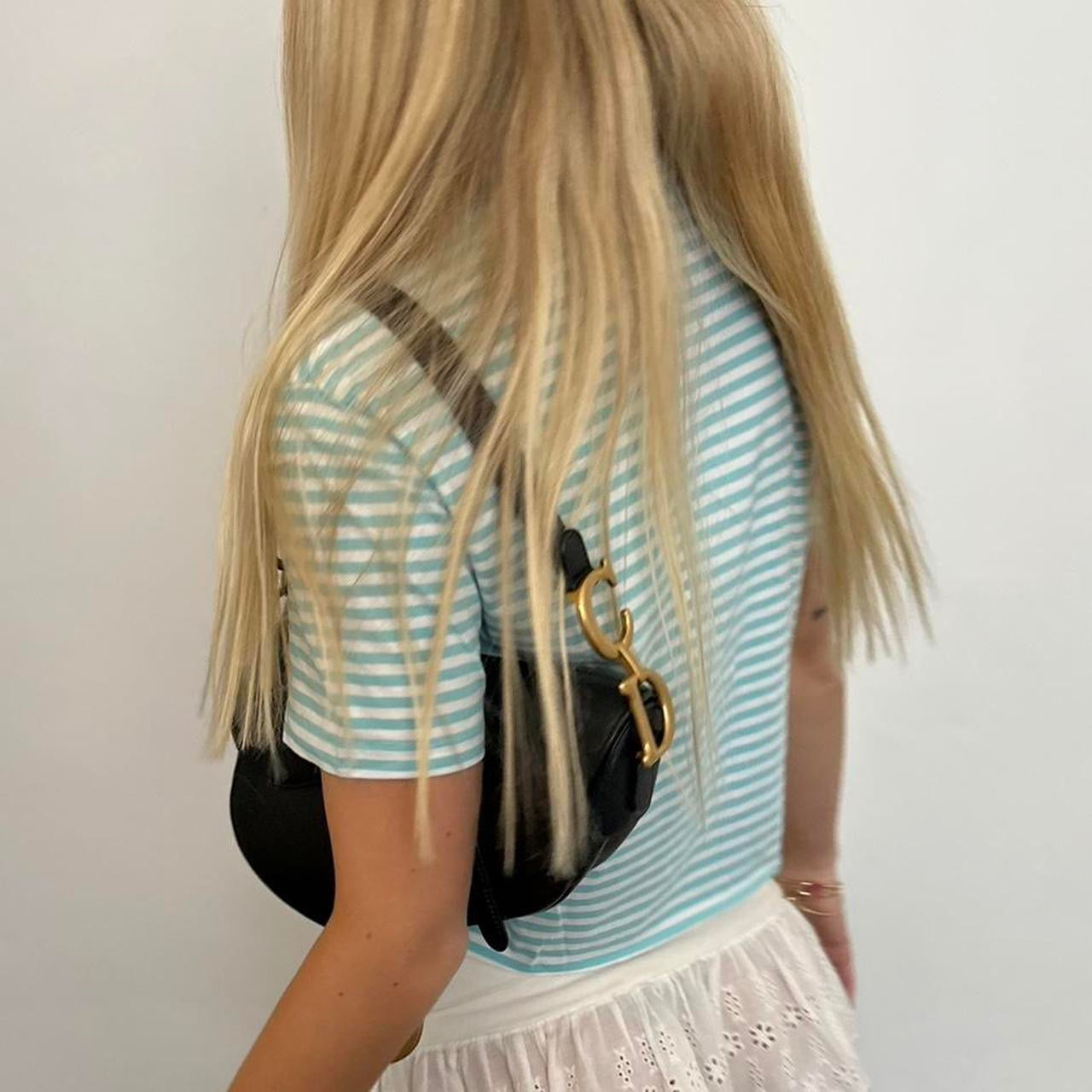 Vintage Ralph Lauren blue striped baby tee