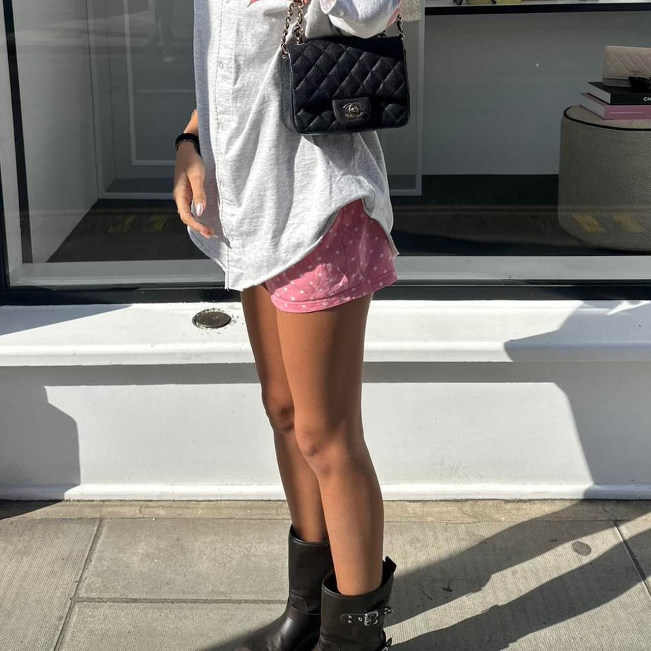 Vintage polka dot pink shorts