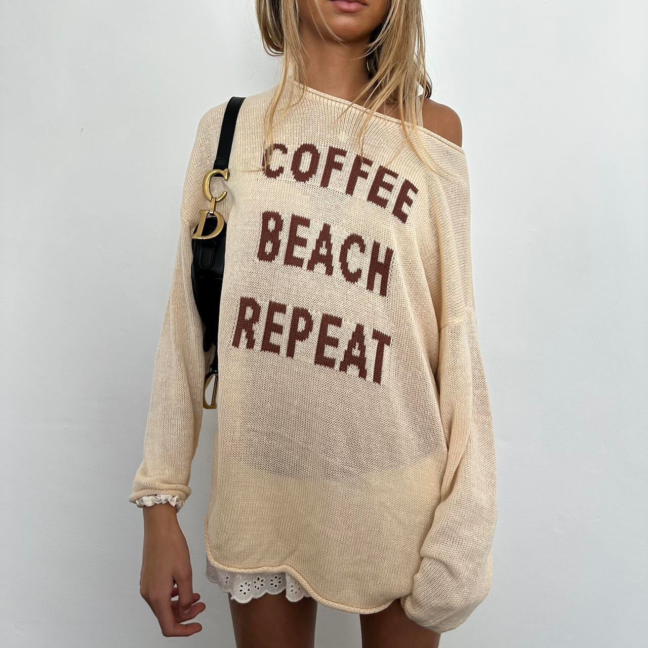 Vintage 2000’s coffee beach repeat sweater