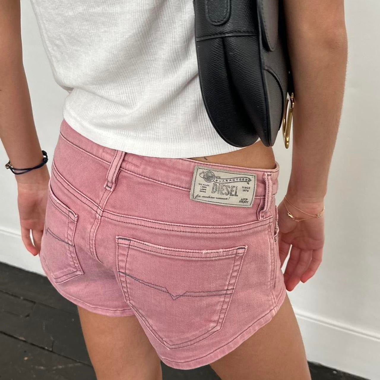 Vintage 2000s Diesel pink denim shorts