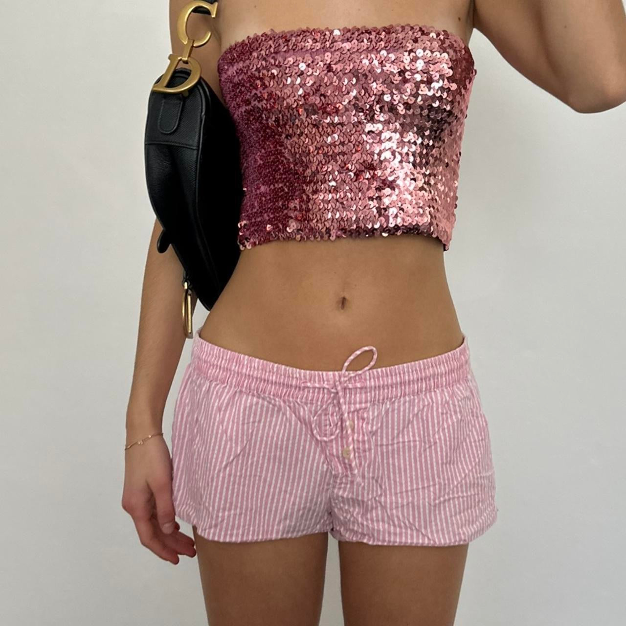 Vintage 2000’s pink stripe shorts