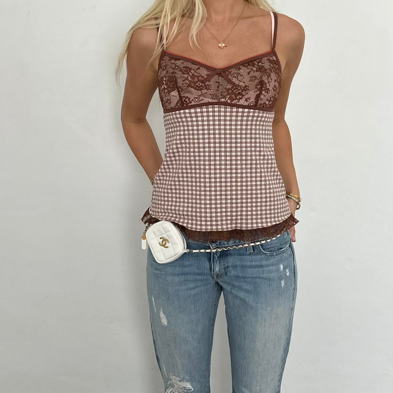 Vintage Victoria’s Secret 90’s brown country cami top