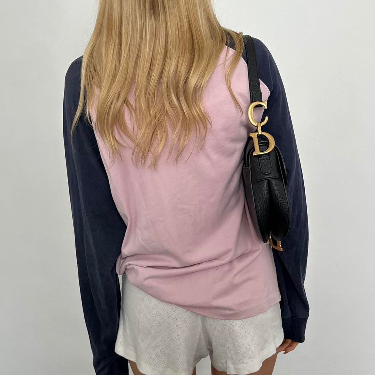Vintage Abercrombie pink and navy oversized top