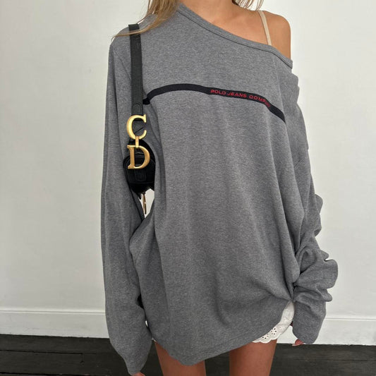Vintage 90’s Ralph Lauren grey long sleeve top 🤍