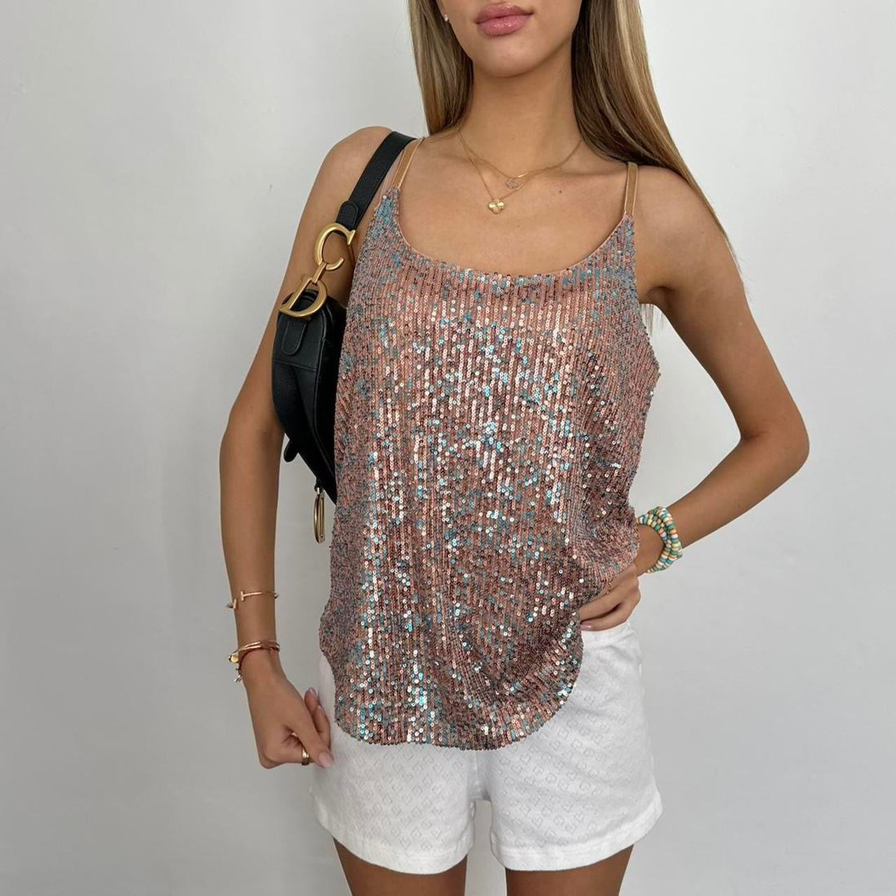 Vintage sequin cami top