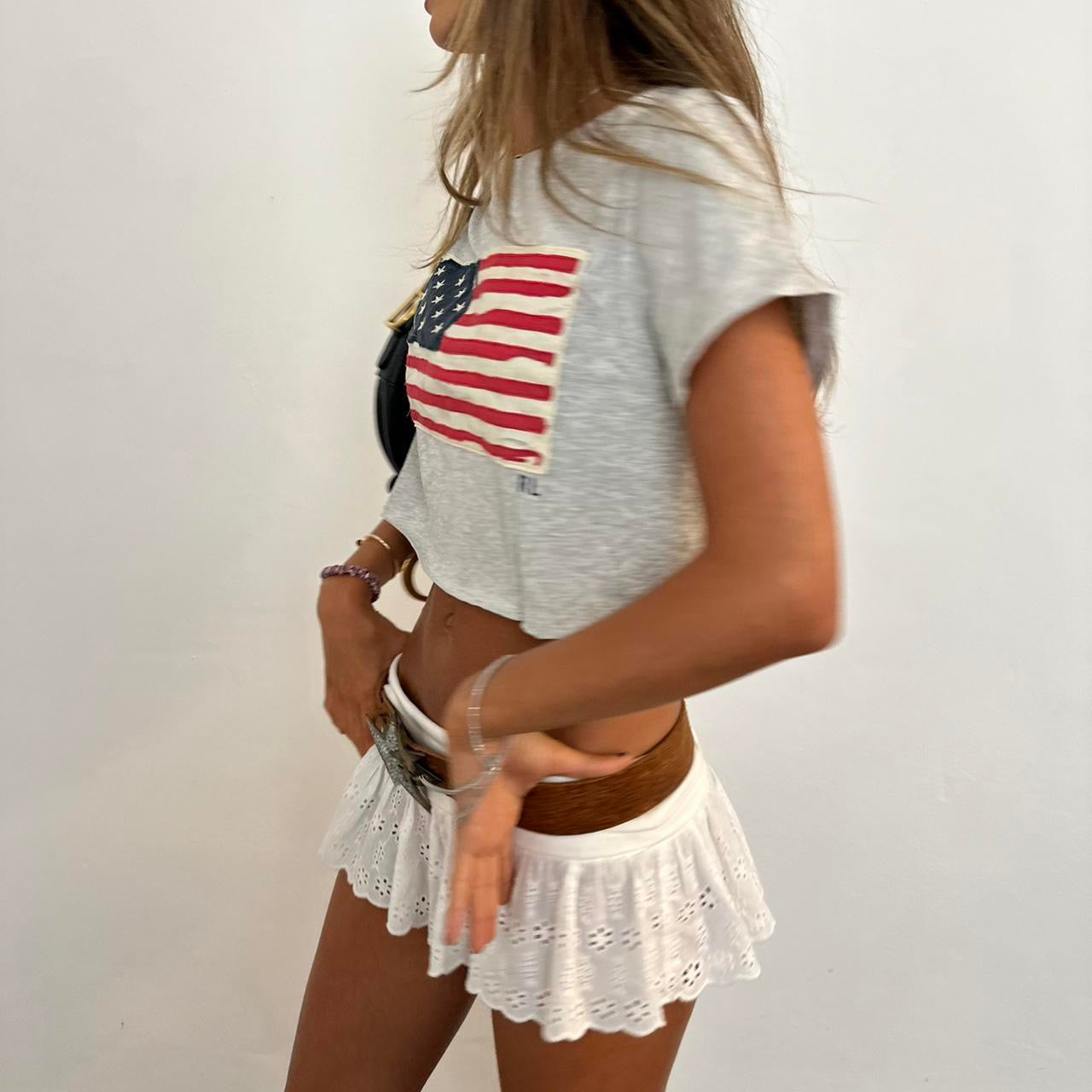 Vintage Ralph Lauren grey baby tee π