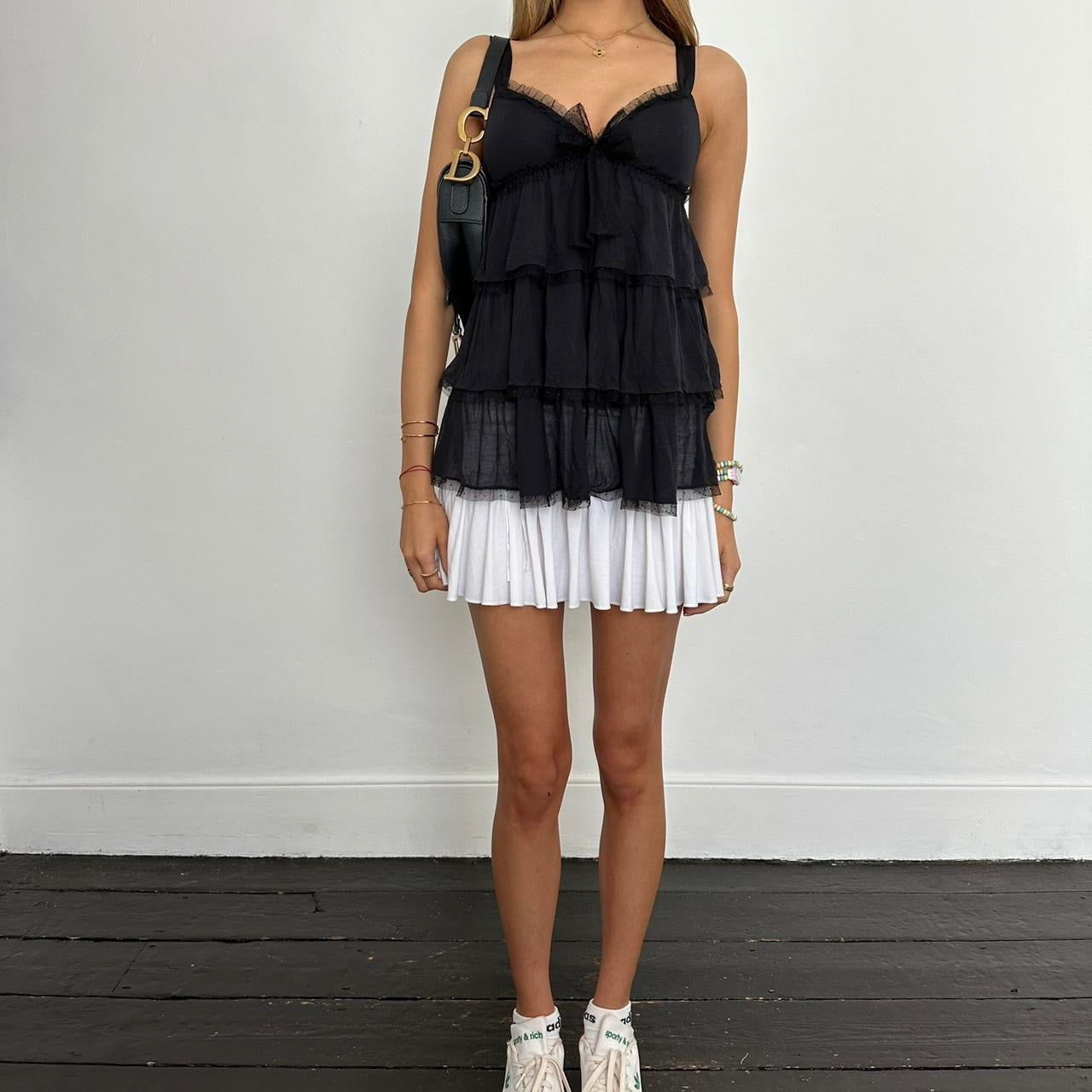 Vintage Victoria’s Secret black ruffle cami top