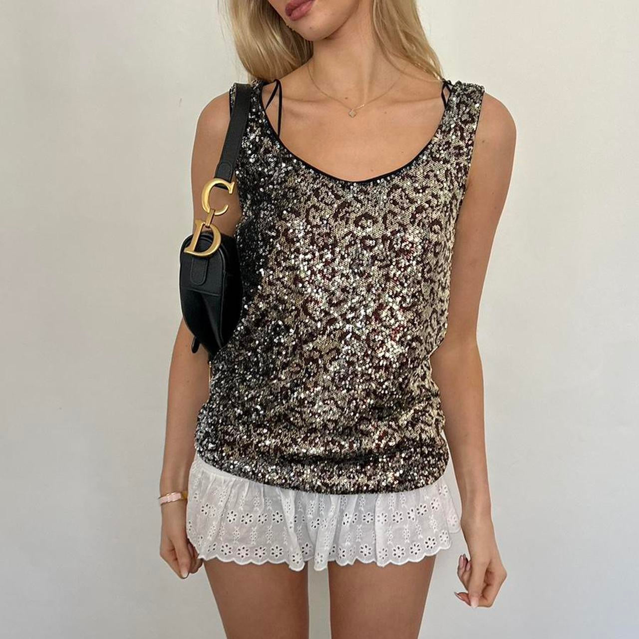 Vintage sequin cami top
