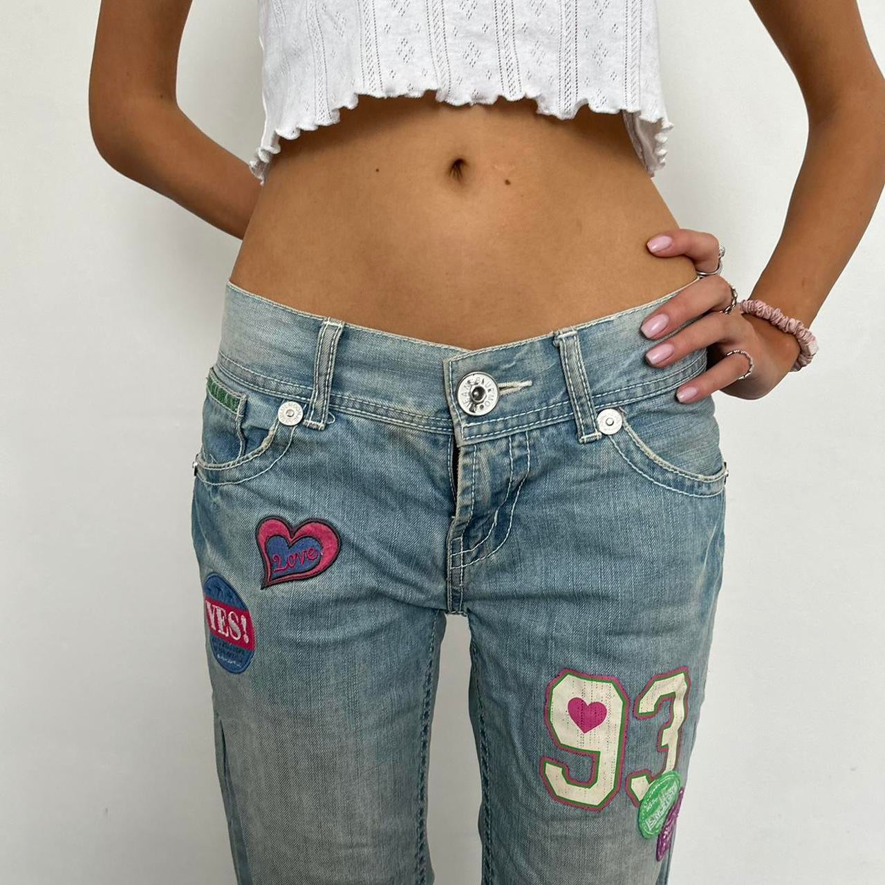 Vintage rare 90s blue surf girl jeans 🏄🏻♀️